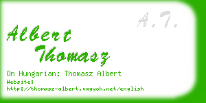 albert thomasz business card